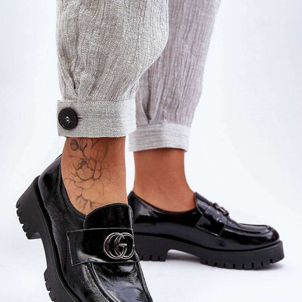 Heeled low shoes model 186413