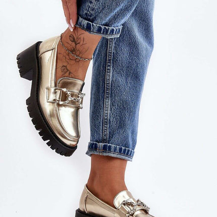 Heeled low shoes model 189876