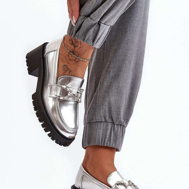 Heeled low shoes model 189876