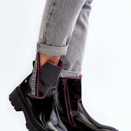 Heeled low shoes model 190707