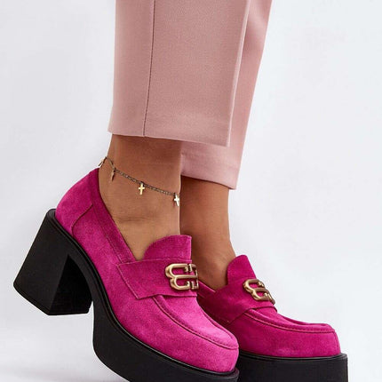 Heeled low shoes model 192289