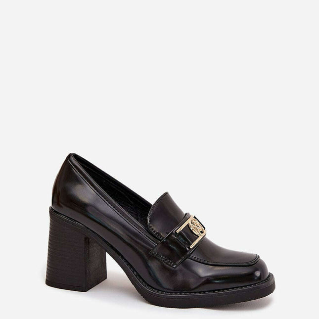 Heeled low shoes model 217842