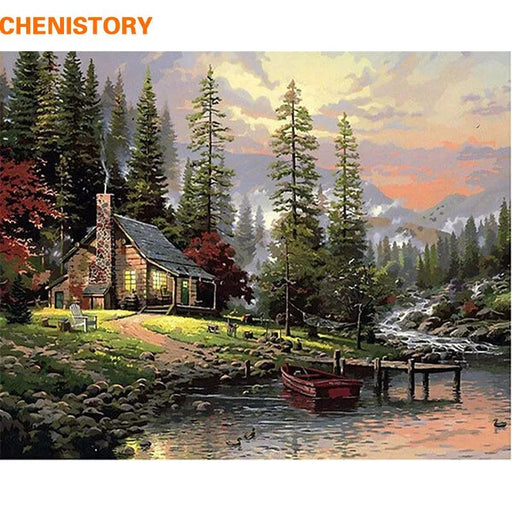 Customizable Landscape Art Creation Kit: Design Your Own Masterpiece with Framing Choices - Complete DIY Home Decor Set