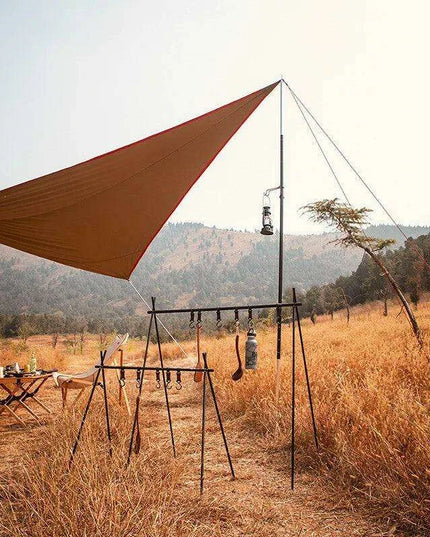 Compact Folding Aluminum Camping Cooking Rack and Organizer for Outdoor Fun