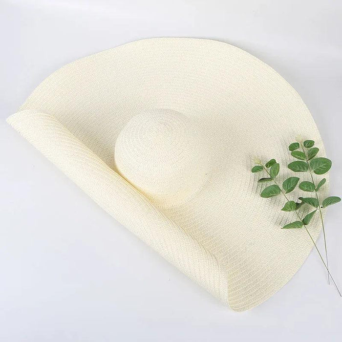 Extra-Wide 25cm Brim Floppy Straw Sun Hat for Women - UV Protection, Travel-Friendly Summer Essential - Wholesale Options Available