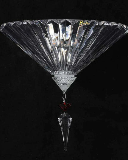 Elegant Crystal Wall Light with Reflective Accent - A Chic Addition for Any Space