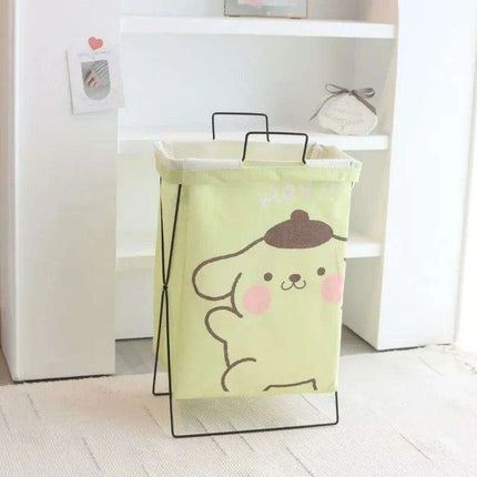 Hello Kitty Stylish Foldable Laundry Hamper: Sturdy Iron Frame & Waterproof Design - Spacious Organizer..