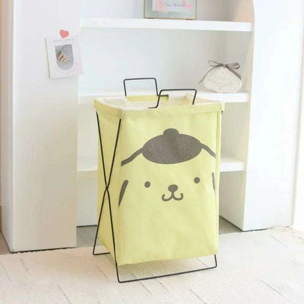 Hello Kitty Stylish Foldable Laundry Hamper: Sturdy Iron Frame & Waterproof Design - Spacious Organizer..