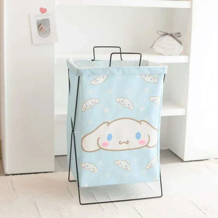 Hello Kitty Stylish Foldable Laundry Hamper: Sturdy Iron Frame & Waterproof Design - Spacious Organizer..