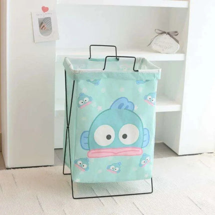Hello Kitty Stylish Foldable Laundry Hamper: Sturdy Iron Frame & Waterproof Design - Spacious Organizer..
