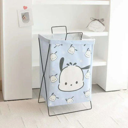 Hello Kitty Stylish Foldable Laundry Hamper: Sturdy Iron Frame & Waterproof Design - Spacious Organizer..
