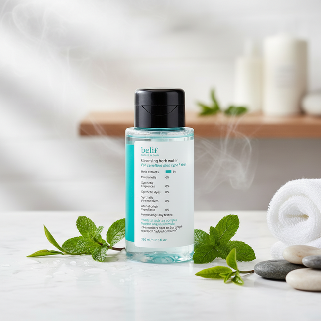 Herbal Revitalizing Cleansing Water - Hydration Boost with Tri Herb Essence - Très Elite