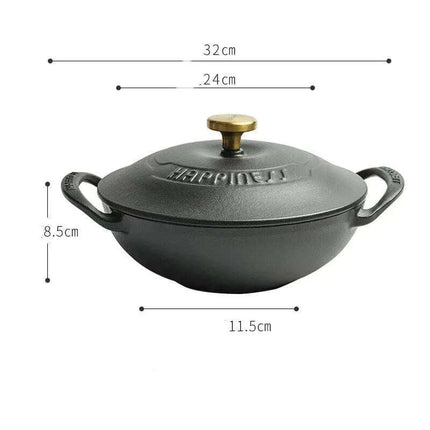 Heritage-Inspired Durable Cast Iron Soup Pot for Gourmet Slow Cooking - Très Elite