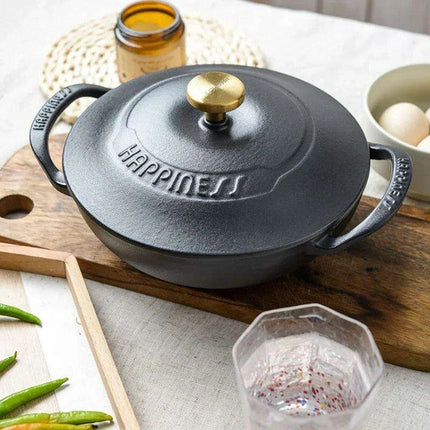 Heritage-Inspired Durable Cast Iron Soup Pot for Gourmet Slow Cooking - Très Elite