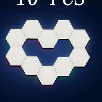 Hexagon RGB Ambient Light Display Kit with Bluetooth Music Sync and Customizable Designs - Ideal for Gaming and Home Decor - Très Elite