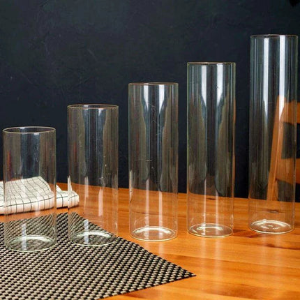 Stylish Transparent Glass Cylinder Vases for Elegant Event Centerpieces