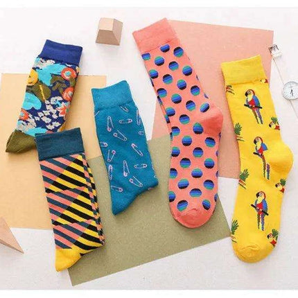 Colorful Tongue Graphic Skateboard Socks for Women - Stylish Fun Addition