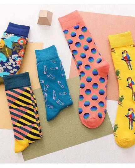 Colorful Tongue Graphic Skateboard Socks for Women - Stylish Fun Addition