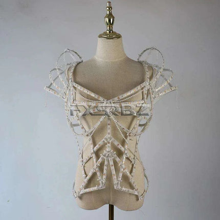 Illuminating Top LED Cage Costume with Remote Control - Shine Brighter Than Ever!