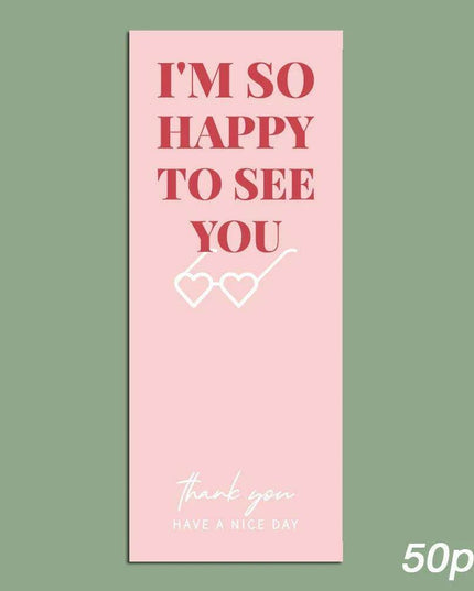 Charming "Nice To Meet You Too" Adhesive Thank You Seals - Pack of 20-50