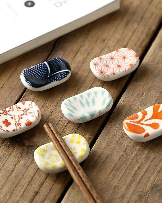Elegant Square Ceramic Chopstick Holder - 1pc for Stylish Dining Experience