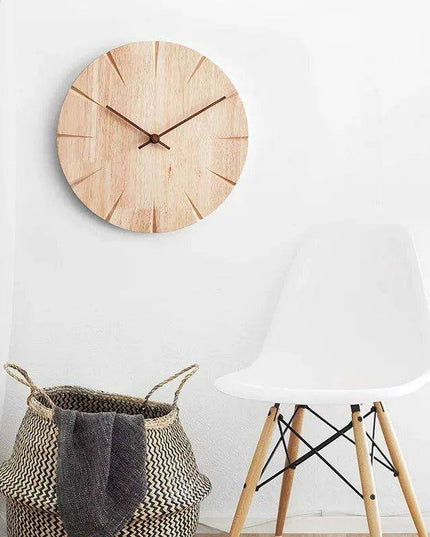 Stylish Contemporary Silent Wood Wall Clock