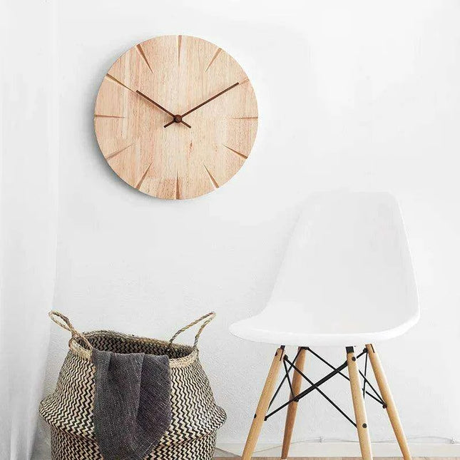 Stylish Contemporary Silent Wood Wall Clock