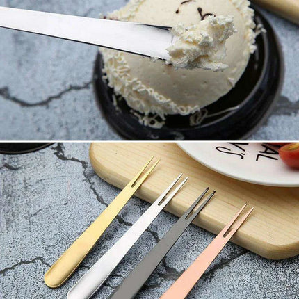 Chic Japanese-Style Stainless Steel Dessert and Fruit Forks – Versatile Cutlery for Upscale Dining