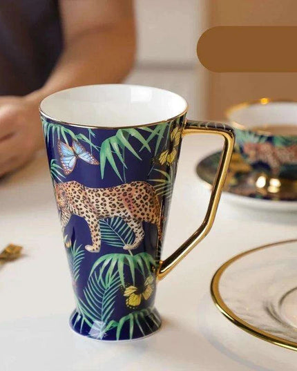 Elegant Vintage Bone China Tea Set with Gold Detailing