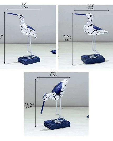 Seaside Elegance Handcrafted Wooden Seagull Sculpture - Unique Home and Event Decor