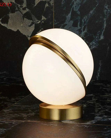 Contemporary White Sphere Table Lamp - Stylish Dual-Light Fixture for Home and Hospitality Spaces