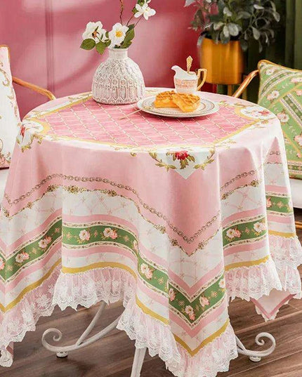 Luxurious Velvet Dining Table Cover - Timeless French Charm for Elegant Entertaining
