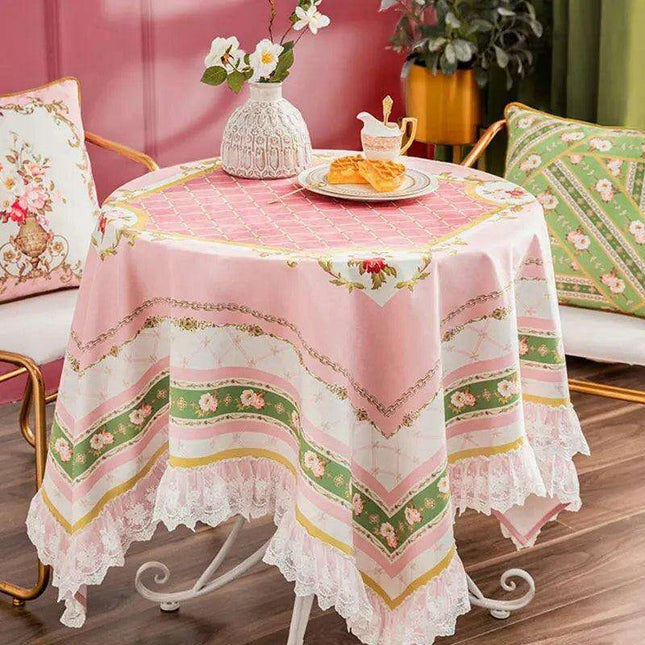 Luxurious Velvet Dining Table Cover - Timeless French Charm for Elegant Entertaining