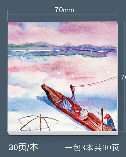 Serene Landscapes Sticky Note Pads for Effortless Organization