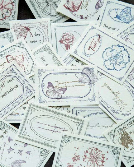 Byzantine Blossom: 50-Piece Floral Memo Pad Set for Sophisticated Note-Taking