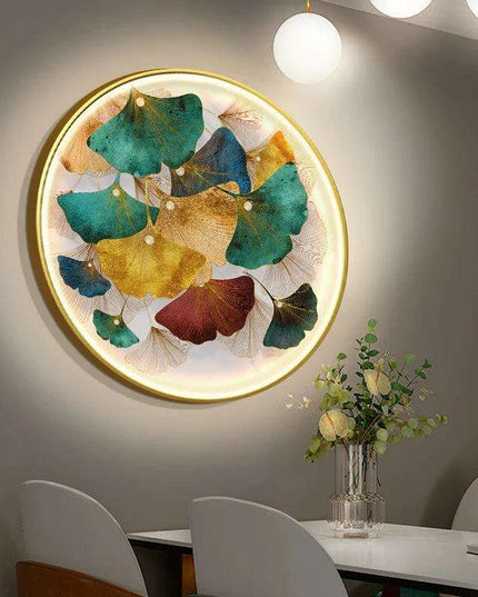 Ginkgo Leaf Serenity: Modern LED Wall Lamp for Stylish Home Illumination