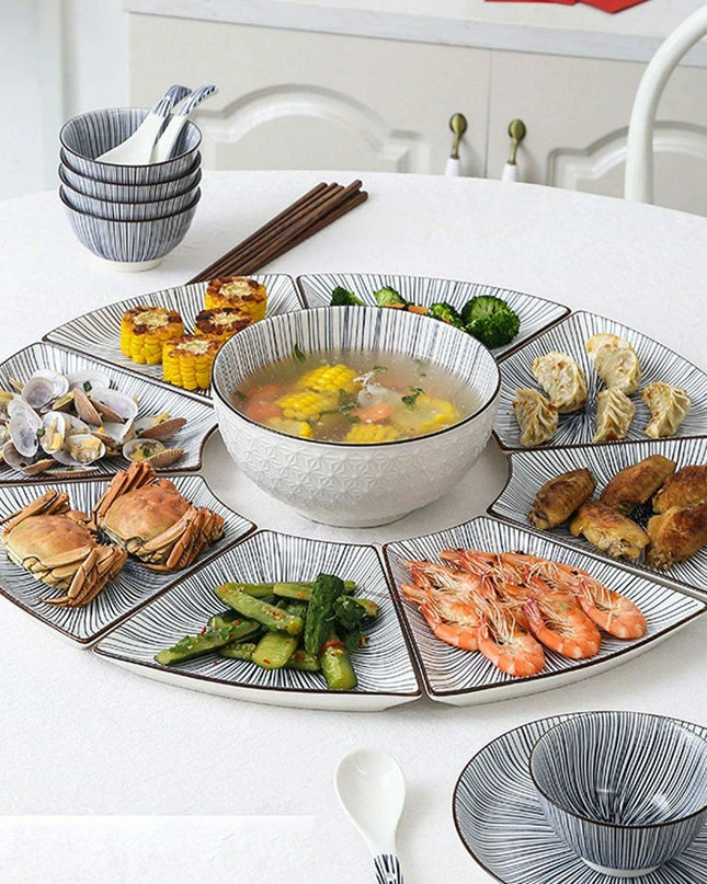 Sophisticated 9-Piece Porcelain Dining Set with 8 Versatile Soup Bowls (CZY-BS1030)