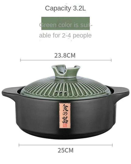 Classic Retro Heat-Resistant Clay Casserole with Lid - Essential Kitchen Tool DI50SG