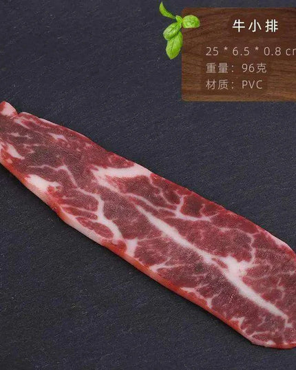 Lifelike Meat Replica Props for Photography and Home Decor - Realistic Steak, Pork, and Bacon Models