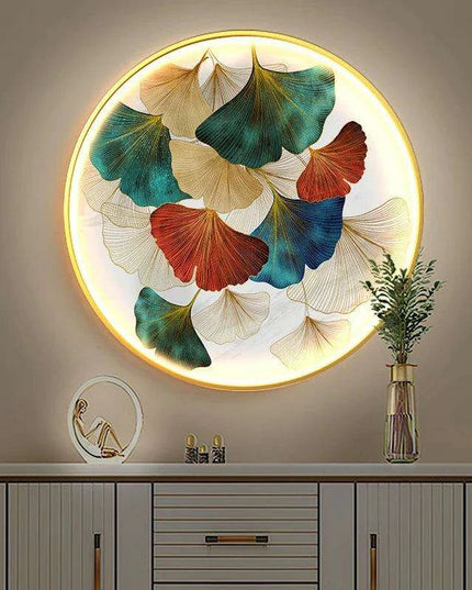 Ginkgo Leaf Serenity: Modern LED Wall Lamp for Stylish Home Illumination
