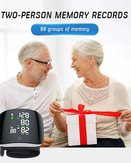 Smart Voice-Controlled Rechargeable Blood Pressure and Heart Rate Monitor with LCD Screen