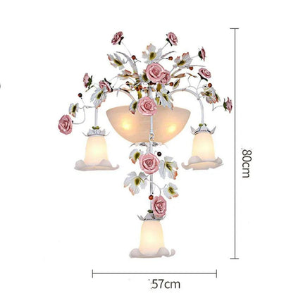 Artisan Floral Rose Sconce - A Handcrafted Masterpiece for Contemporary Spaces