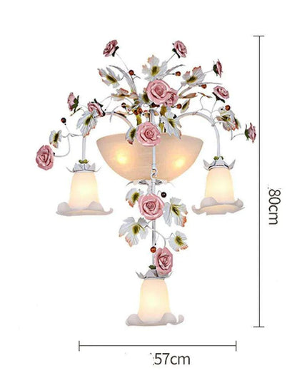 Artisan Floral Rose Sconce - A Handcrafted Masterpiece for Contemporary Spaces