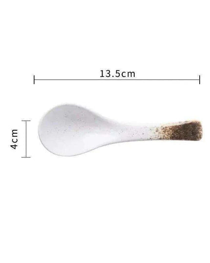 Sophisticated Japanese Ceramic Soup Spoon - Chic Tableware for Dining & Special Occasions - Safe and Non-toxic Design