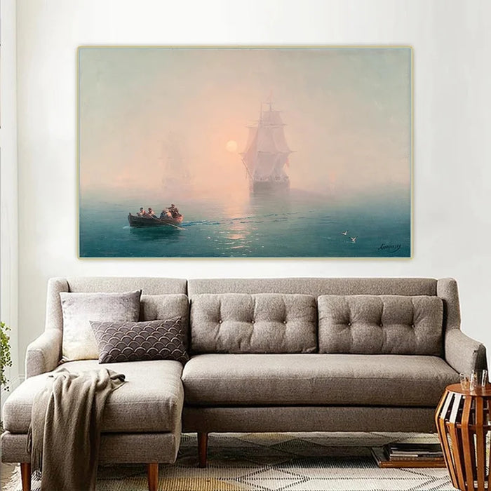 Nautical Warship Art Print by Ivan Aivazovsky - Premium Home Decor Piece