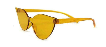 Vibrant Rimless Cat Eye Sunglasses for Fashion-Forward Summer Looks