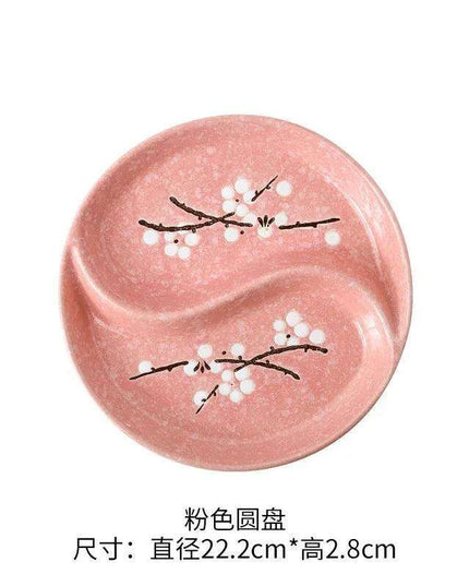 Artisan Hand-Painted Japanese Ceramic Dining Set with Elegant Platter and Bowl