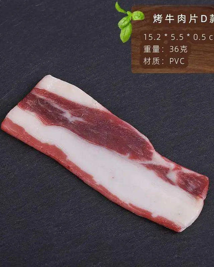 Lifelike Meat Replica Props for Photography and Home Decor - Realistic Steak, Pork, and Bacon Models