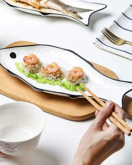 Chic Ceramic Fish-Shaped Steamer Tray: Elevate Your Healthy Cooking Game
