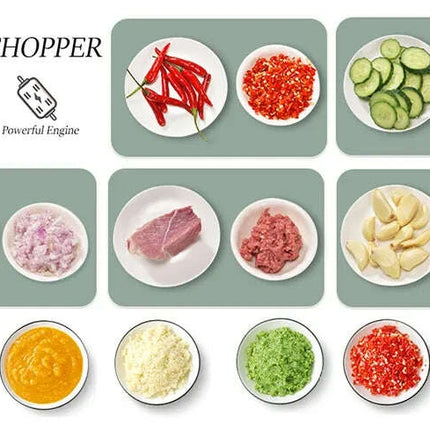 Compact Electric Garlic Chopper with Quick-Slice Technology and Adjustable Capacity